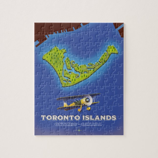 Toronto Islands, Ontario, Canada map Jigsaw Puzzle (Vertical)