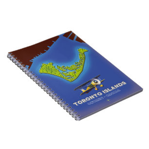 Toronto Islands, Ontario, Canada map Notebook