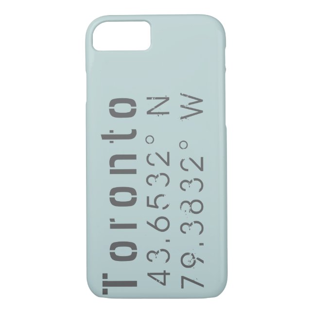 Toronto Latitude Longitude Case-Mate iPhone Case (Back)
