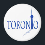 Toronto Magnet<br><div class="desc">This Totonto design features a silhouette of the CN tower, </div>