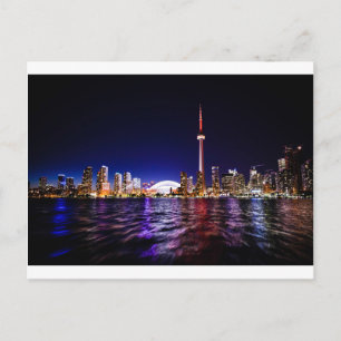 Toronto Night Skyline Postcard