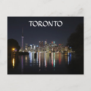 Toronto Night View from Toronto Island Postcard