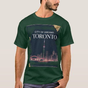 Toronto Nightfall - Opulent Cityscape T-Shirt