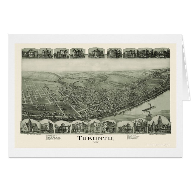 Toronto, OH Panoramic Map - 1889 (Front Horizontal)