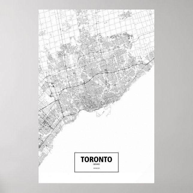 Toronto, Ontario (black on white) Poster (Front)