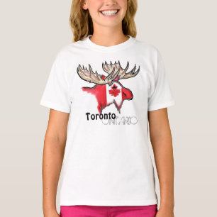 Toronto Ontario Canada local flag girls tee