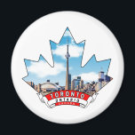 Toronto, Ontario Canada Magnet<br><div class="desc">Introducing our elegant Toronto Maple Leaf White Kitchen Magnet – a stylish addition to your culinary space, capturing the essence of Toronto's vibrant energy! This magnet features a meticulously crafted illustration of Toronto's iconic landmarks delicately etched within the graceful contours of a maple leaf against a pristine white backdrop. Below...</div>