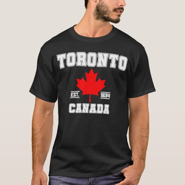 Toronto Ontario Canada Maple Leaf Canadian Pride E T-Shirt (Front)