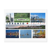 Toronto Ontario Canada Tourist Postcard Multiview