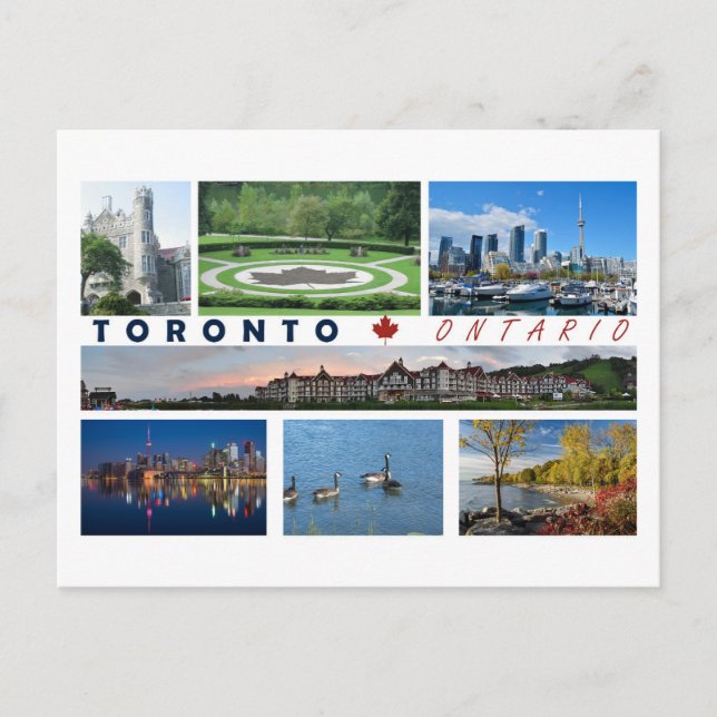 Toronto Ontario Canada Tourist Postcard Multiview (Front)