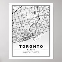 Toronto Ontario Canada Travel City Map