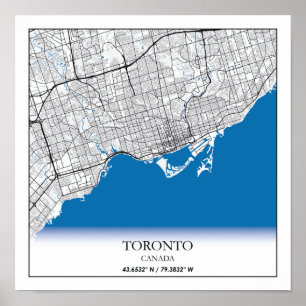 Toronto Ontario Canada Travel City Map Poster