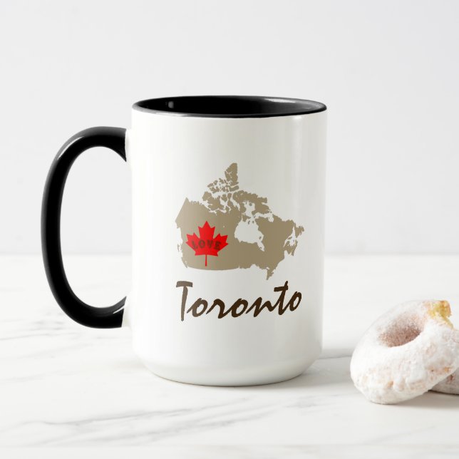 Toronto Ontario custom Canada  coffee tea cup mug (With Donut)