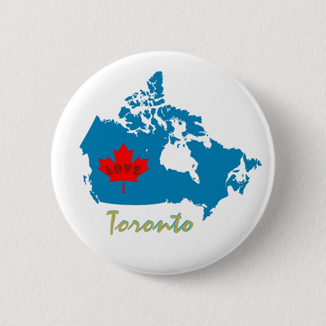 Toronto Ontario Customise Canada pin button (Front)