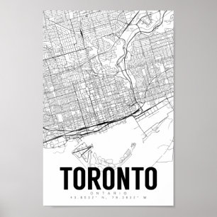 Toronto Ontario Minimalist Map Art Poster