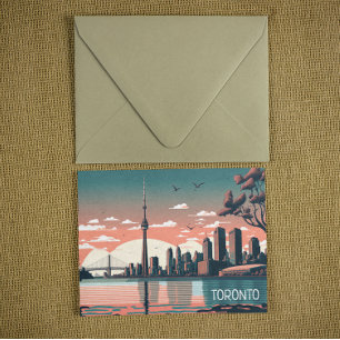 Toronto Ontario Panorama View Cityscape Postcard