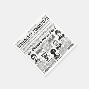 Toronto people vintage newspaper napkin