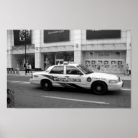 Toronto Police Car Black And White Photography