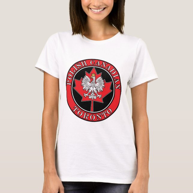 Toronto Polish Round Canadian Leaf T-Shirt (Front)