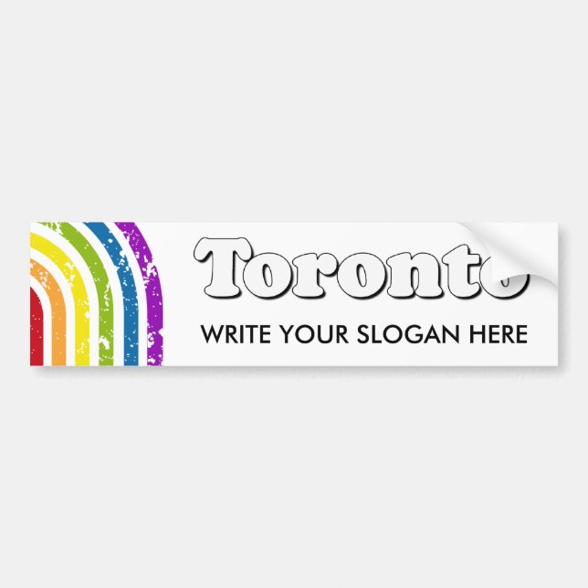 TORONTO PRIDE BUMPER STICKER (Front)