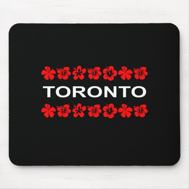 Toronto Red Aloha Bands Dark Colour Mouse Mat (Front)