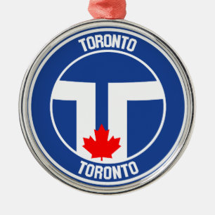 Toronto Round Emblem Metal Tree Decoration