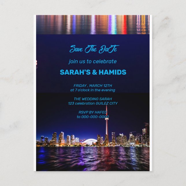 TORONTO Save the Date Template, Toronto Postcard S (Front)