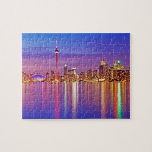 Toronto Skyline at Dusk Jigsaw Puzzle