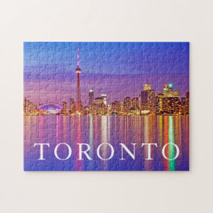Toronto Skyline at Dusk Jigsaw Puzzle