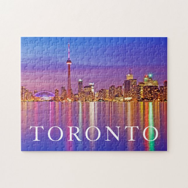 Toronto Skyline at Dusk Jigsaw Puzzle (Horizontal)