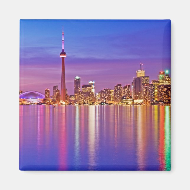 Toronto Skyline at Dusk Magnet (Front)