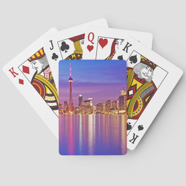 Toronto Skyline at Dusk Playing Cards (Back)