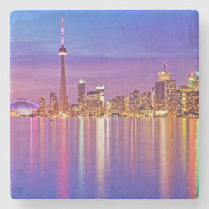 Toronto Skyline at Dusk Stone Coaster