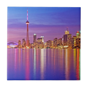 Toronto Skyline at Dusk Tile