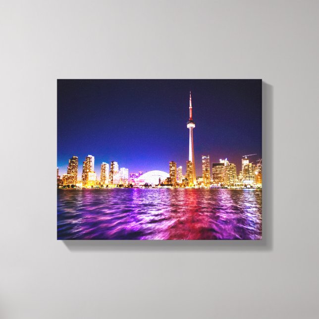 Toronto Skyline at Night Canvas Print (Front)