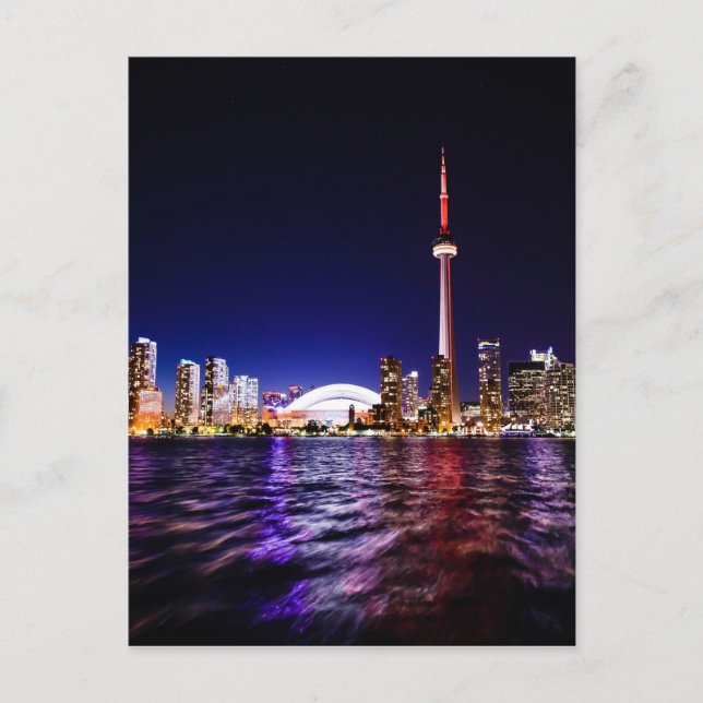 Toronto Skyline at Night Postcard (Front)