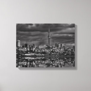 Toronto Skyline At Sheldon Lookout Reflection No 2 Canvas Print