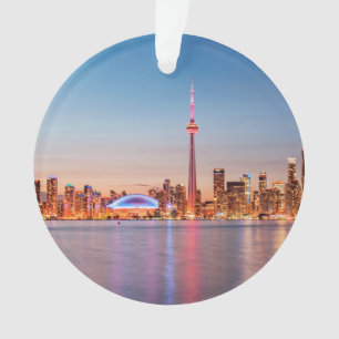 Toronto Skyline at Sunset Ornament