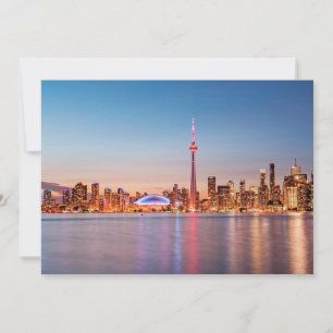 Toronto Skyline at Sunset Thank You Card