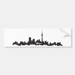 Toronto skyline bumper sticker