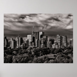 Toronto Skyline From Riverdale Park No 4 Poster