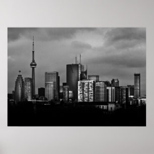 Toronto Skyline From The Pape Ave Bridge No 3 Poster