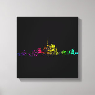 Toronto Skyline Gradient Canvas Print