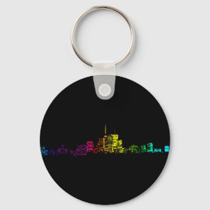 Toronto Skyline Gradient Key Ring