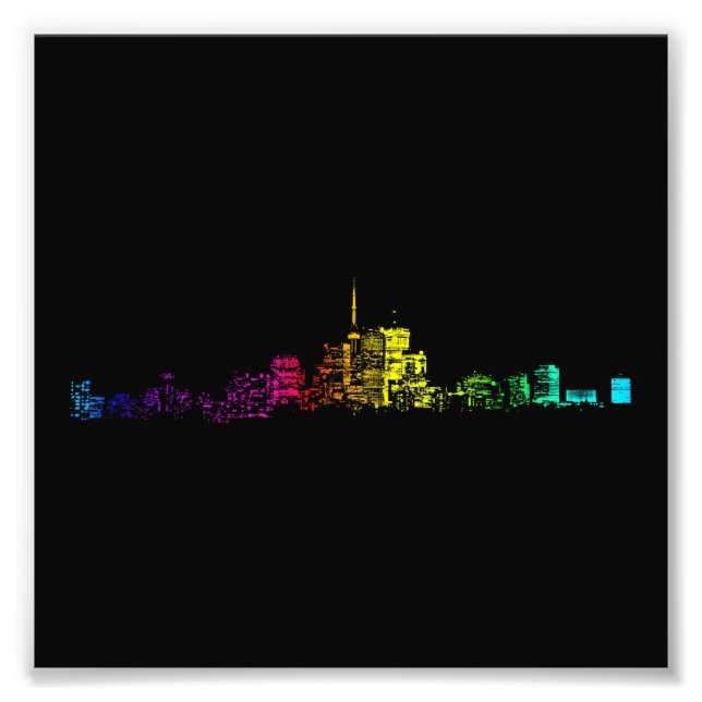 Toronto Skyline Gradient Photo Print (Front)
