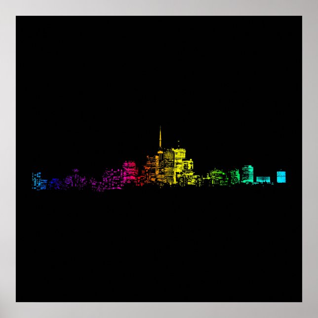 Toronto Skyline Gradient Poster (Front)