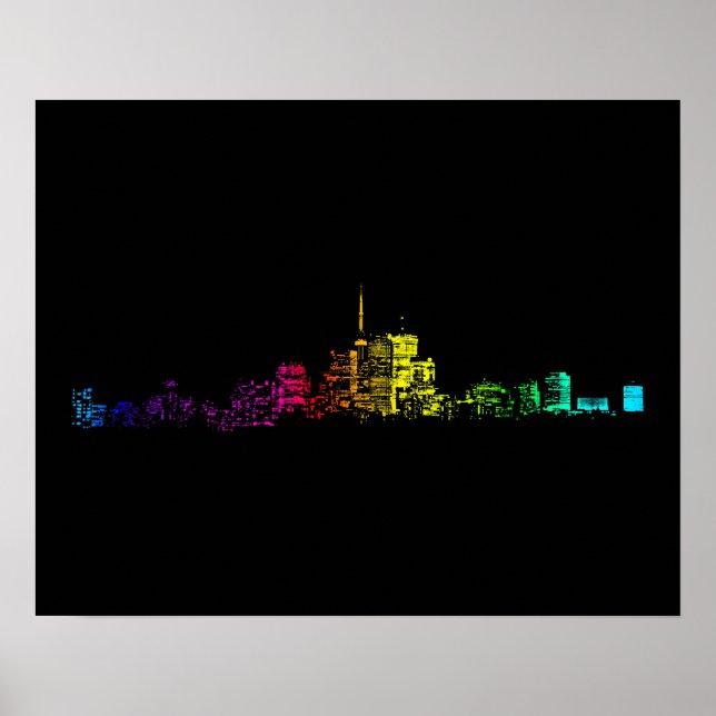 Toronto Skyline Gradient Poster (Front)