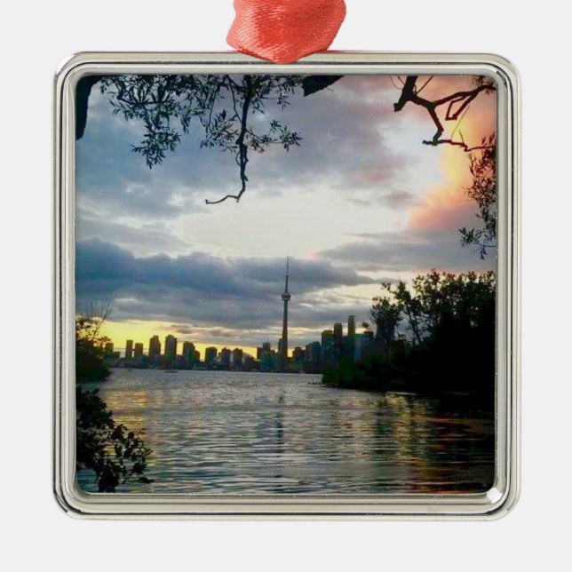 Toronto Skyline Metal Tree Decoration (Front)