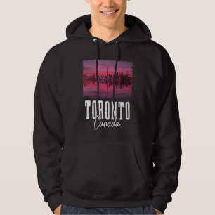 Toronto Skyline Ontario Canada Maple Leaf Canadian Hoodie