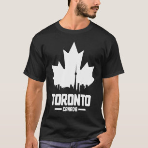 Toronto Skyline Ontario Canada Maple Leaf Canadian T-Shirt